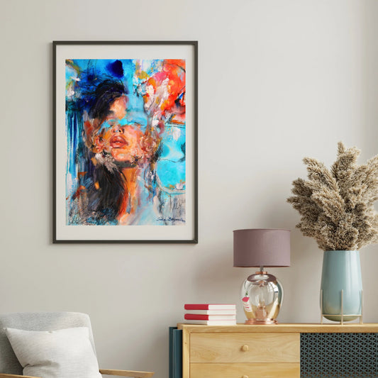 "Aqua Inferno” Fine Art Print